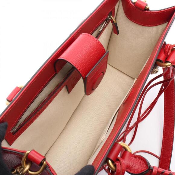 GUCCI Red Leather Bag - Picture 3 of 5